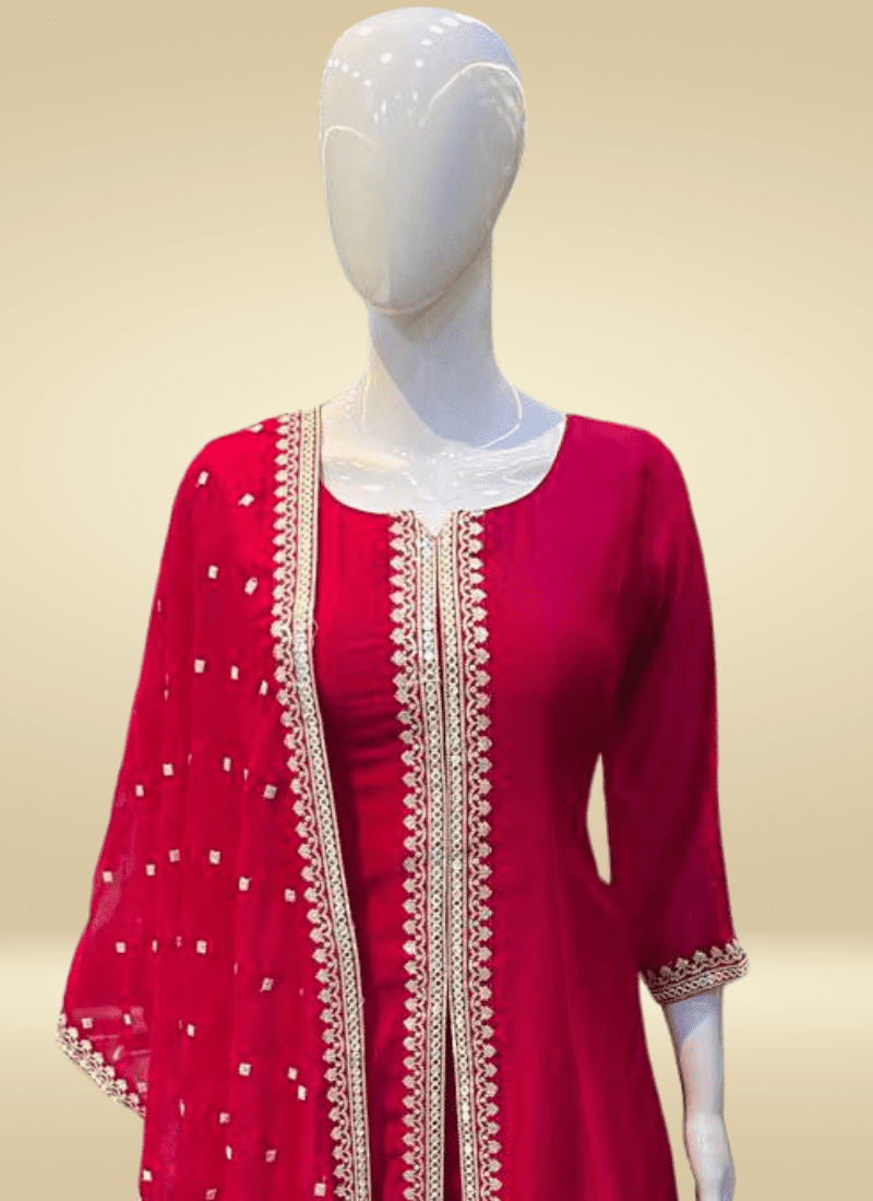 Gulnaz Grace Frontcut with Palazzo | thebluemoonshop.com