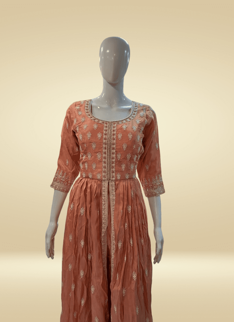 Noor Enchantment Frontcut with Palazzo | thebluemoonshop.com